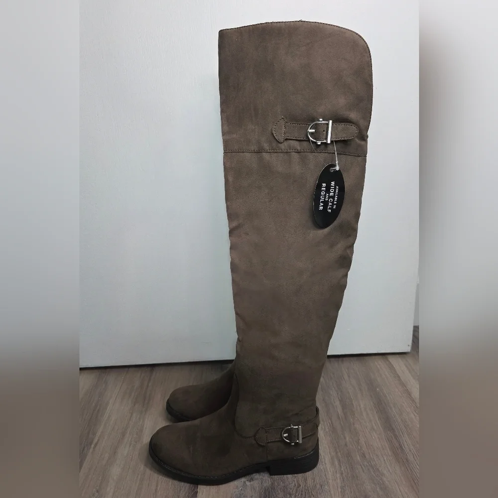 AMERICAN RAG Adarra Over The Knee Boots In Taupe Size 5 - New Without Box